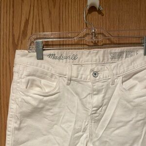 Madewell Ivory Skinny Ankle Jeans